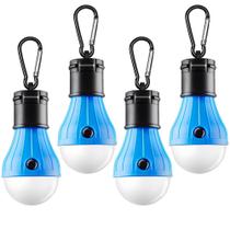Lâmpada de tenda LED FLY2SKY portátil azul, 4 pacotes para acampar
