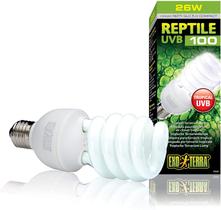 Lâmpada de Terrário Tropical Exo Terra Repti-Glo 5.0 Compact, Lâmpada UVA/UVB para Répteis, PT2187