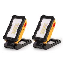 Lâmpada de trabalho recarregável LUTEC 1000 Lumens LED, pacote com 2