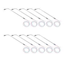 Lâmpada de trem modelo EXCEART 10PCS em aço inoxidável em escala 1/150