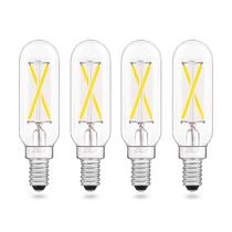 Lâmpada de tubo LED AIELIT T6 regulável 2W 200lm 5000K E12, pacote com 4