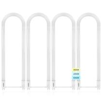 Lâmpada de tubo LED Luxrite U Bend T8 T12 17,5 W (equivalente a 32 W), pacote com 4