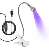 Lâmpada de unhas AORAEM U V 3W para unhas de gel com pescoço de ganso e braçadeira