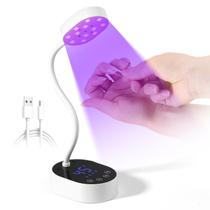 Lâmpada de unhas UV AORAEM Gooseneck Mini U V 36W LED recarregável