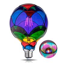 Lâmpada de vitral Cybaaluxzus Rainbow 4W 120V