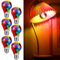 Lâmpada de vitral VIHOSE E26 LED multicolor 6W, pacote com 6 Lâmpada de vitral VIHOSE E26 LED multicolor 6W, pacote com 6