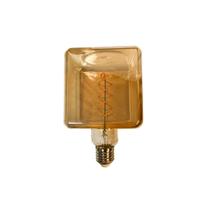 Lâmpada Decorativa Bulbo Filamento Carbono 4w Gold Quadrada