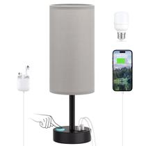 Lâmpada Dicoool Grey Touch com carregamento USB regulável de 3 vias Lâmpada Dicoool Grey Touch com carregamento USB regulável de 3 vias