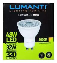Lâmpada Dicróica Led GU10 4,8W 3000K 36 Graus MR16-Lumanti