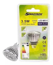 Lâmpada Dicróica Led Mr11 3,5W 12V G4 Pino Antigo Quente - Sensotron