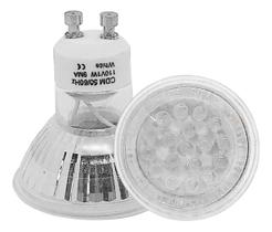 Lâmpada Dicroica Mr16 Led 1,5W 220v Gu10 Frio com soquete