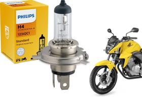 Lampada Do Farol Philips Biodo H4 12v 60/55w Cb Xre 300 Falcon Sahara Shadow 600 Xt 600 660 Fazer 250 Cb500