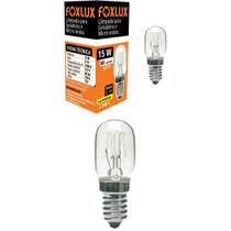 Lâmpada E14 Foxlux Geladeira/Microondas 15W 220V iluminação resistente Kit com 2 Lâmpada E14 Foxlux Geladeira/Microondas 15W 220V iluminação resistente Kit com 2