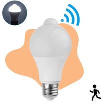 Lâmpada E27 Sensor Movimento LED 12W 6500K Bivolt Presença Automática Bulbo Econômico