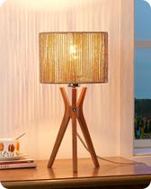 Lâmpada EDISHINE 46 cm com base de madeira Rattan Shade E26 120V Lâmpada EDISHINE 46 cm com base de madeira Rattan Shade E26 120V