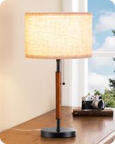 Lâmpada EDISHINE Mid Century Candeeiro de mesa Pull Chain 55 cm Lâmpada EDISHINE Mid Century Candeeiro de mesa Pull Chain 55 cm