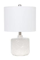 Lâmpada Elegant Designs LT2111 Off White 48 cm de base cerâmica