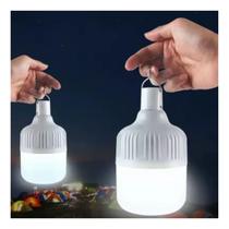 Lampada Emergencia Led Recarregavel Usb 50w Usb Cor Branco