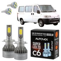 Lâmpada Farol Baixo LED H7 Super Branca Ducato 2005 A 2016