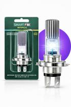 Lampada Farol Led Moto Efeito Xenon 8000k Cg Titan 150 E 160 H4 Super Branco