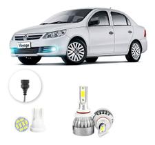 Lampada Farol Milha Led Volkswagen Voyage 13 A 2016 20000lm