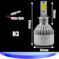 Lâmpada Farol Super Led Alto E Baixo Par C6-H1 H3 H7 H8/H11 H27 HB3 HB4 H16 FRIO 72000Lumen