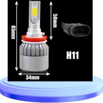 Lâmpada Farol Super Led Alto E Baixo Par C6-H1 H3 H7 H8/H11 H27 HB3 HB4 H16 FRIO 72000Lumen