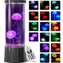 Lâmpada FBSPORT Jellyfish Night Light 12", controle remoto de 17 cores