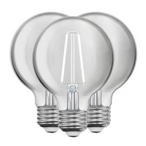 Lâmpada Feit Electric G25 E26 Filament LED Daylight, pacote com 3