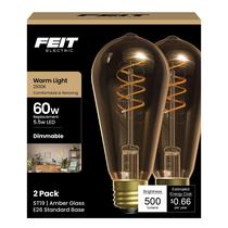 Lâmpada Feit Electric ST19 Vintage 60W equivalente a 2100K âmbar Lâmpada Feit Electric ST19 Vintage 60W equivalente a 2100K âmbar