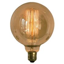 Lâmpada Filamento de Carbono Retrô G125 Galaxy Led 40w 127v Vintage 2400K Amarelo Âmbar Dimerizável Edison Garantia 1 ano