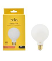 Lâmpada filamento led balloon milky g95 5w 2000k e27 âmbar - brilia