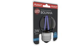 Lampada Filamento Led Bolinha 2W Bivolt Azul Avant Lampada Filamento Led Bolinha 2W Bivolt Azul Avant