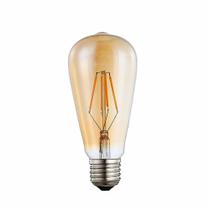 Lâmpada Filamento Led Decorativa Retrô Vintage Âmbar St64.