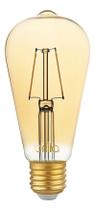 Lâmpada Filamento Led St64 2,5w 2000k Ambar Bivolt - Brilia Lâmpada Filamento Led St64 2,5w 2000k Ambar Bivolt - Brilia