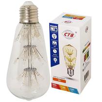 Lâmpada Filamento Led St64 3W Bivolt E27 Branco Quente