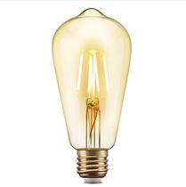 Lâmpada Filamento LED ST64 Decorativa Retrô Vintage Âmbar Bivolt Luminarte Lâmpada Filamento LED ST64 Decorativa Retrô Vintage Âmbar Bivolt Luminarte