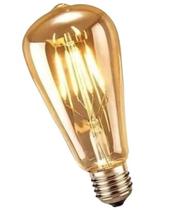 Lâmpada Filamento Led ST64 Decorativa Retrô Vintage Âmbar bivolt