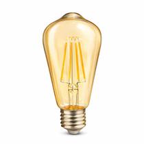 Lâmpada Filamento LED ST64 Retrô 4W Âmbar Dimerizável 110V Lâmpada Filamento LED ST64 Retrô 4W Âmbar Dimerizável 110V