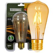 Lampada Filamento Retro 4w Dimerizavel ST64 110V Ambar 2200K Lampada Filamento Retro 4w Dimerizavel ST64 110V Ambar 2200K