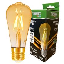 Lampada Filamento Retro 4w Dimerizavel ST64 Ambar Bivolt