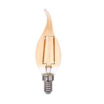 Lampada Filamento Vela LED 2W Ambar 2200k Retro E14 220v alz71 - Acende A Luz Lampada Filamento Vela LED 2W Ambar 2200k Retro E14 220v alz71 - Acende A Luz