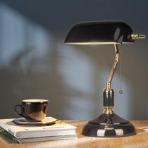 Lâmpada FIRVRE Bankers Candeeiro de mesa Black Glass Shade E26 Lâmpada FIRVRE Bankers Candeeiro de mesa Black Glass Shade E26