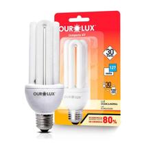 Lâmpada Fluorescente 30w 127v E27 2700K Luz Amarela Ourolux