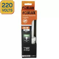 lampada fluorescente compacta reta 20w 220v E27 FOXLUX 6500K