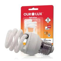 Lâmpada Fluorescente Espiral 11W 220V E27 6400K Luz Branca - OUROLUX