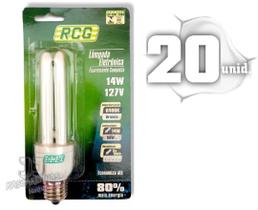 Lampada Fluorescente Rcg Luz Branca Nova 127v 14w 6400k 20un