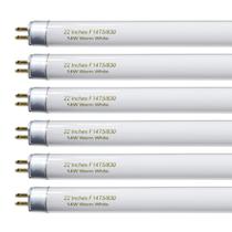Lâmpada fluorescente T5 14W 3000K 800lm 22cm branca quente, pacote com 6 unidades Lâmpada fluorescente T5 14W 3000K 800lm 22cm branca quente, pacote com 6 unidades