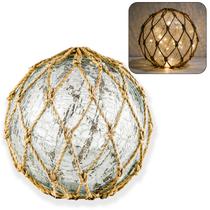 Lâmpada flutuante de pesca SAILINGSTORY Bola de vidro com corda de juta