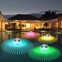 Lâmpada Flutuante Solar LED Que Muda De Cor, À Prova d'Água, Luz De Disco Para Piscina E Lago